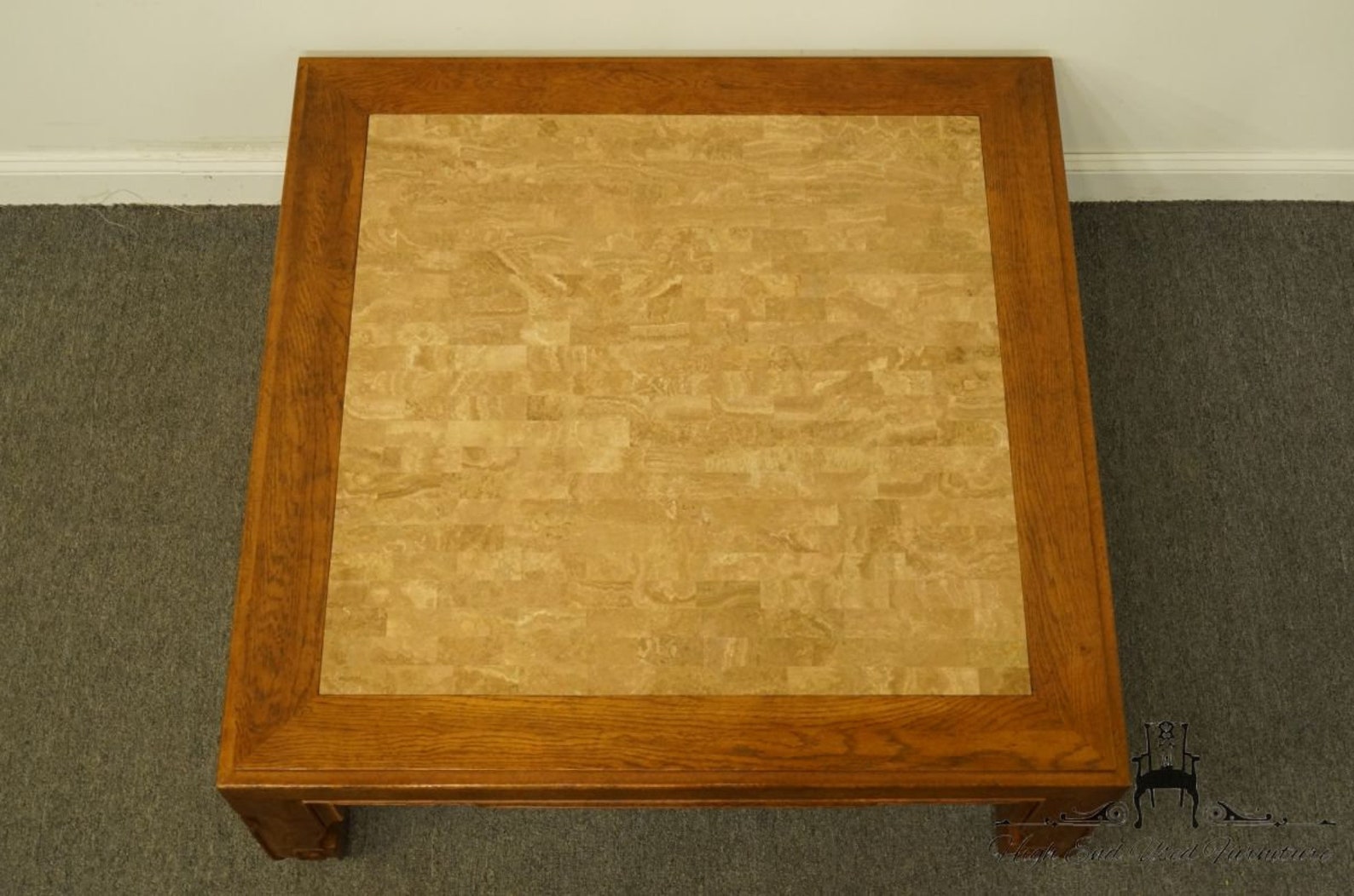 High End Asian Inspired Contemporary Walnut 44 Square Etsy