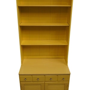 ETHAN ALLEN CRP Custom Room Plan 30 Shutter Door Cabinet w. Bookcase Top 14-4511 / 14-4019 411 Daffodil Yellow Finish image 4