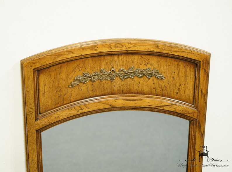 HENREDON FURNITURE Italian Provincial Solid Pecan 47x23 Dresser / Wall Mirror 4-7821 image 4