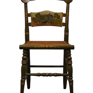 GENUINE HITCHCOCK 1976 Limited Edition Edward Keith Hand Painted Side Chair - The Adams&#39; Old House