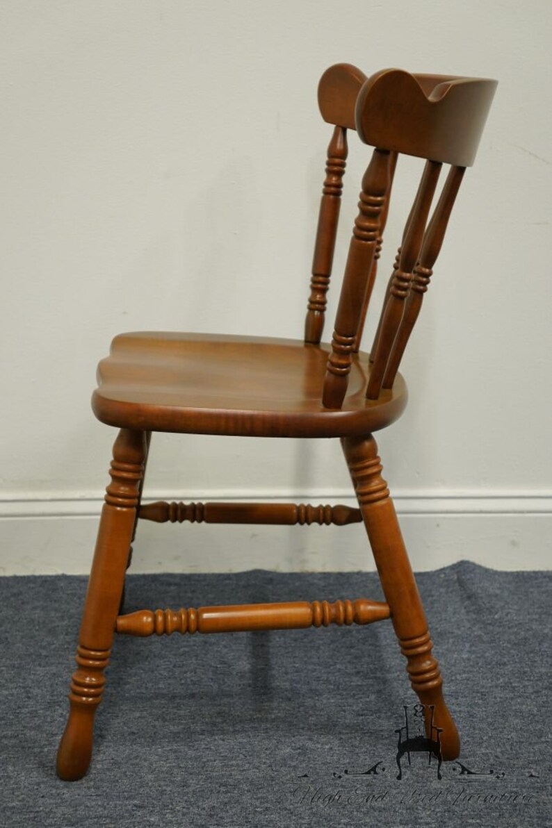 TELL CITY Solid Hard Rock Maple Colonial Early American Dining Side Chair 8018 48 Andover Finish Bild 5