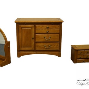 BASSETT FURNITURE Country French 38 Chest on Chest w. Mirror 2050-213 / 2050-297 / 2050-257 47 Ash Finish image 6