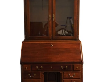 AMERICAN DREW Solid Cherry American Independence Collection 42" Secretary Desk w. Pediment Display Hutch 28-560