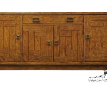 DREXEL FURNITURE Woodbriar Collection Rustic European 65" Sideboard Buffet 957-134