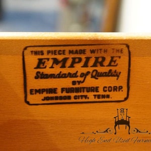 EMPIRE FURNITURE Johnson City, TN Solid Hard Rock Maple Colonial Early American 34 Chest on Chest image 7