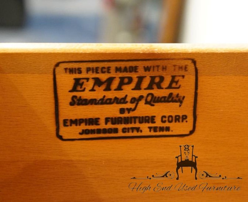 EMPIRE FURNITURE Johnson City, TN Solid Hard Rock Maple Colonial Early American 34 Chest on Chest image 7