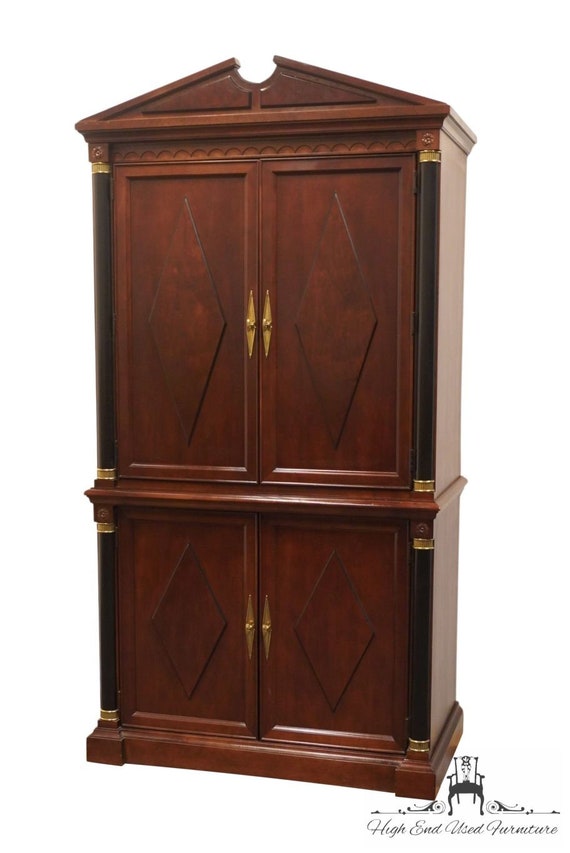 Curved Dark Brown Diamond Pattern Four Door Cabinet Curved Dark Brown Diamond Pattern Four Door Cabinet