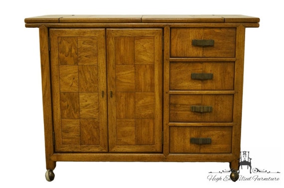 Century Furniture Asian Inspired 43 Flip Top Server Etsy