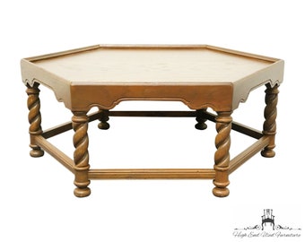 ETHAN ALLEN Royal Charter Oak 44" Hexagonal Accent Coffee Table