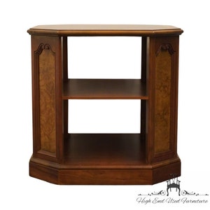 HERITAGE FURNITURE Traditional Style 26 Tiered Accent End Table w. Burled Walnut Accents image 6