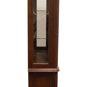 AMERICAN DREW Solid Walnut Italian Mediterranean Style 58 Lighted Display China Cabinet 92-824 / 92-825 image 10