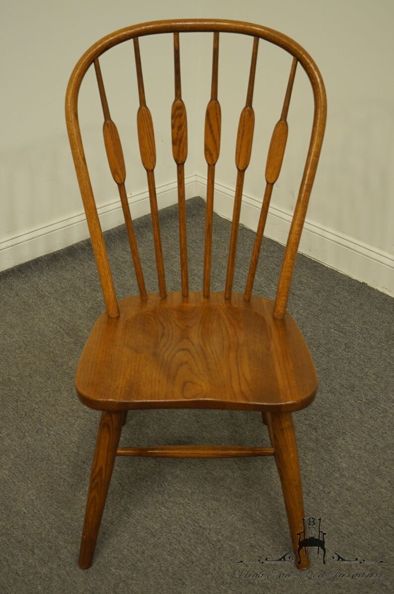 Richardson Brothers Solid Oak Cattail Back Dining Side ...