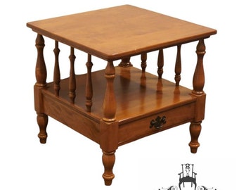 ETHAN ALLEN Heirloom Nutmeg Maple Colonial Early American 23" Accent End Table 10-8545