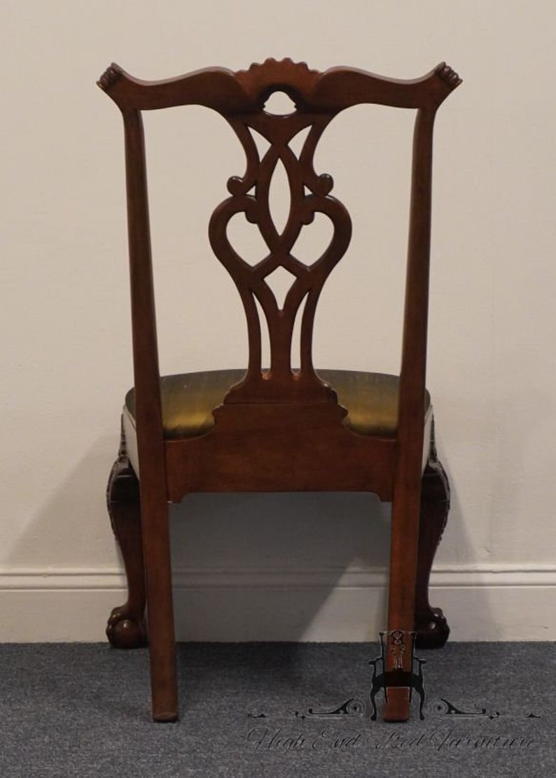 HENREDON FURNITURE Solid Mahogany Traditional Chippendale Style Ball & Claw Dining Side Chair image 6