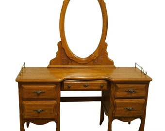 STANLEY FURNITURE Oak Country French 54" Vanity w. Mirror 574-460-20140 / 574-080-20030