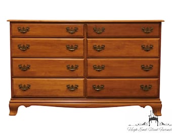 HEYWOOD WAKEFIELD Solid Hard Rock Maple Colonial Early American Style 56" Double Dresser