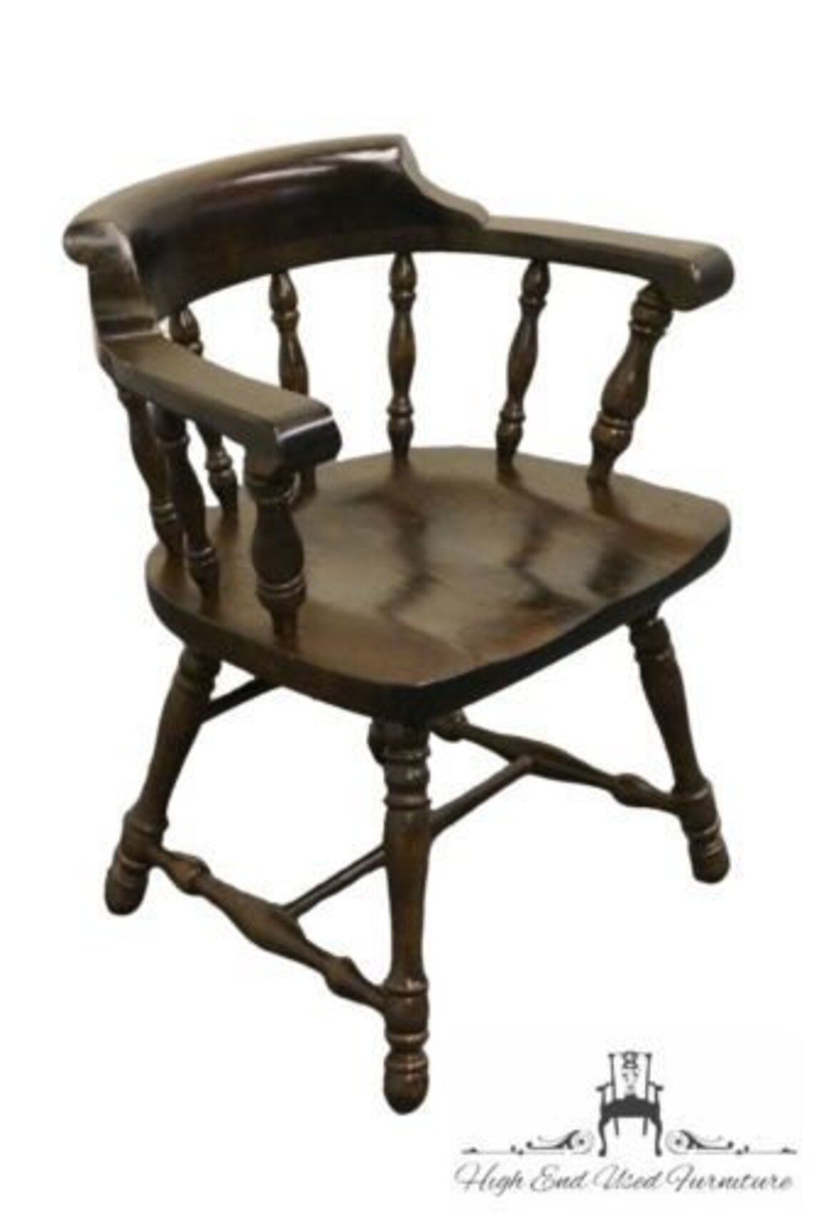 ETHAN ALLEN Antiqued Pine Old Tavern Captains Pub Arm Chair Etsy