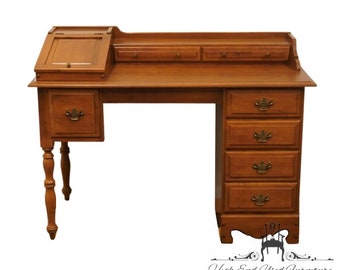 CB ATKIN Co. Knoxville, TN Solid Hard Rock Maple Colonial Early American 47&quot; Writing Desk
