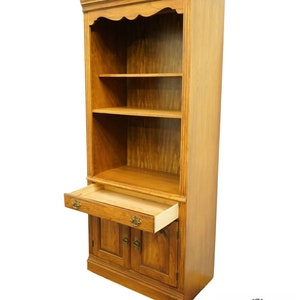 BERNHARDT FURNITURE Pecan Wood Country French 33 Lighted Bookcase / Wall Unit 227-801 image 5