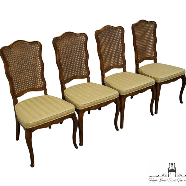 Lot de 4 HICKORY MANUFACTURING Country Français Cane Back Dining Chairs 1250-83