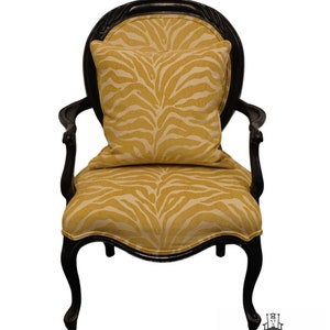 ETHAN ALLEN Black Lacquered Contemporary French Provincial Accent