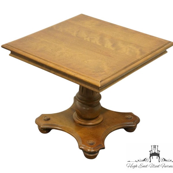 ETHAN ALLEN Classic Manor Solid Maple Italian 20" Square Accent Bunching End Table 15-8421