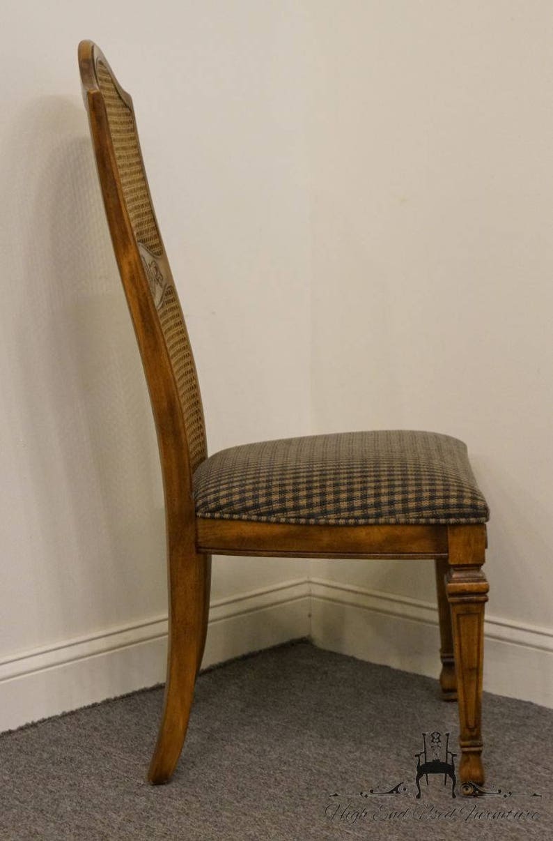 STANLEY FURNITURE Country French Fruitwood Cane Back Dining Side Chair 28-11-60