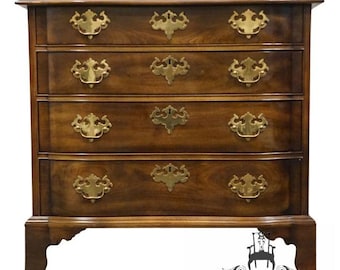 STATTON FURNITURE Bicentennial Collection Solid Cherry Traditional Chippendale Style 34" Gentleman's Chest of Drawers - Oxford Finish