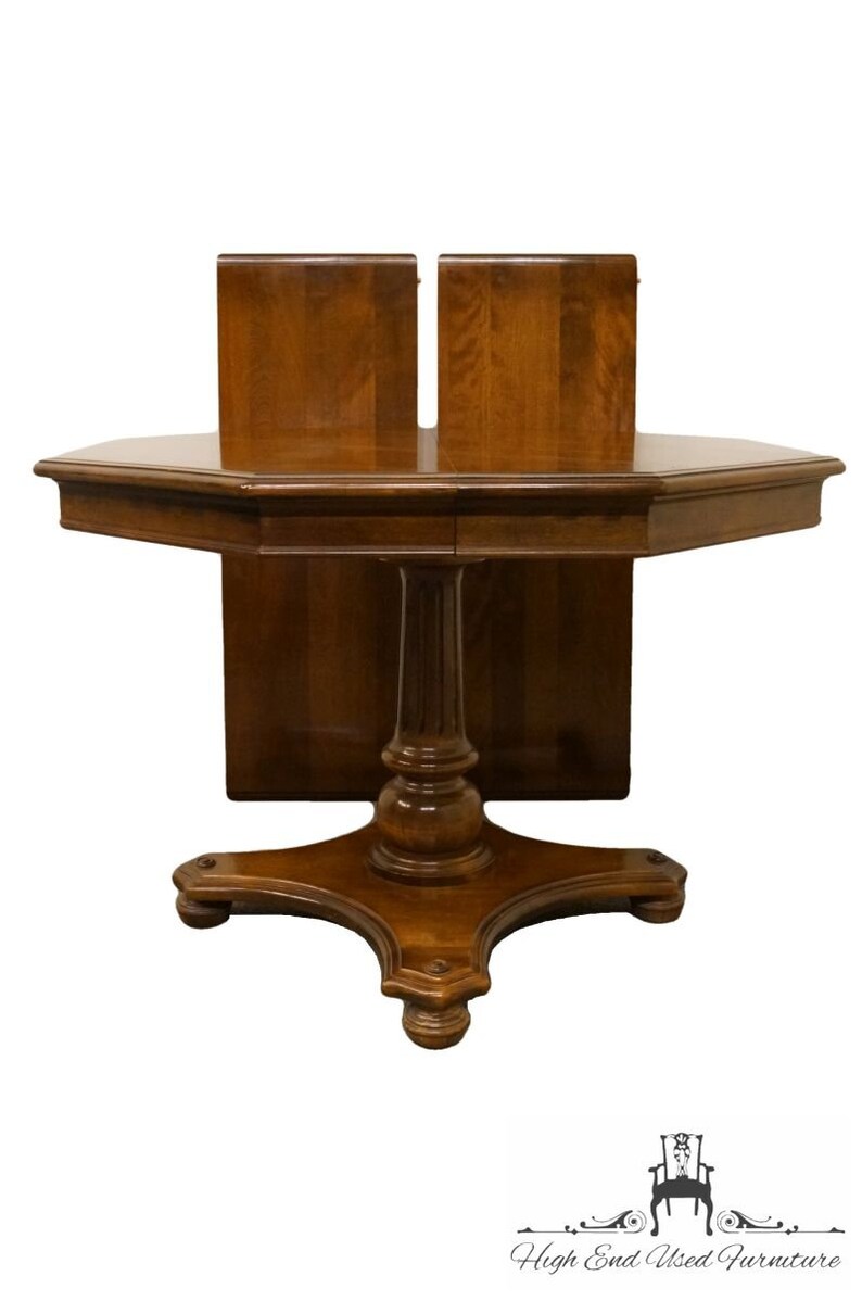 Ethan Allen Classic Manor Solid Maple 72 Pedestal Dining Table 15 6023