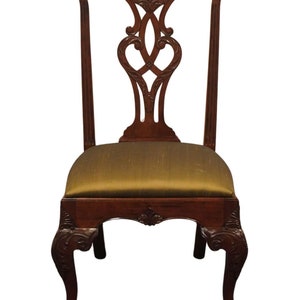 HENREDON FURNITURE Solid Mahogany Traditional Chippendale Style Ball & Claw Dining Side Chair image 2