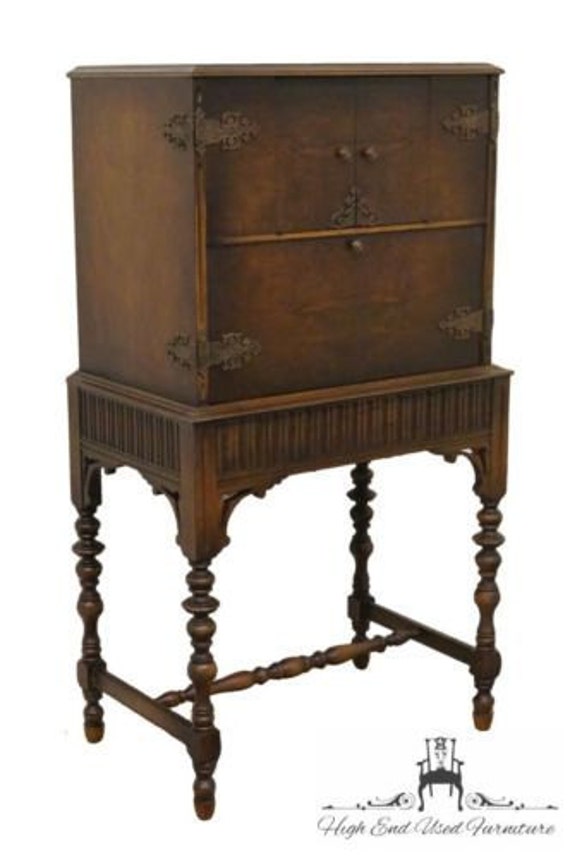 1920s Antique Jacobean Gothic Revival Writing Desk Etsy