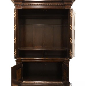 PHILIPPE LANGDON Contemporary Rustic Italian 71 Armoire / Media Cabinet w. Mirrored Doors 50100-40 image 4