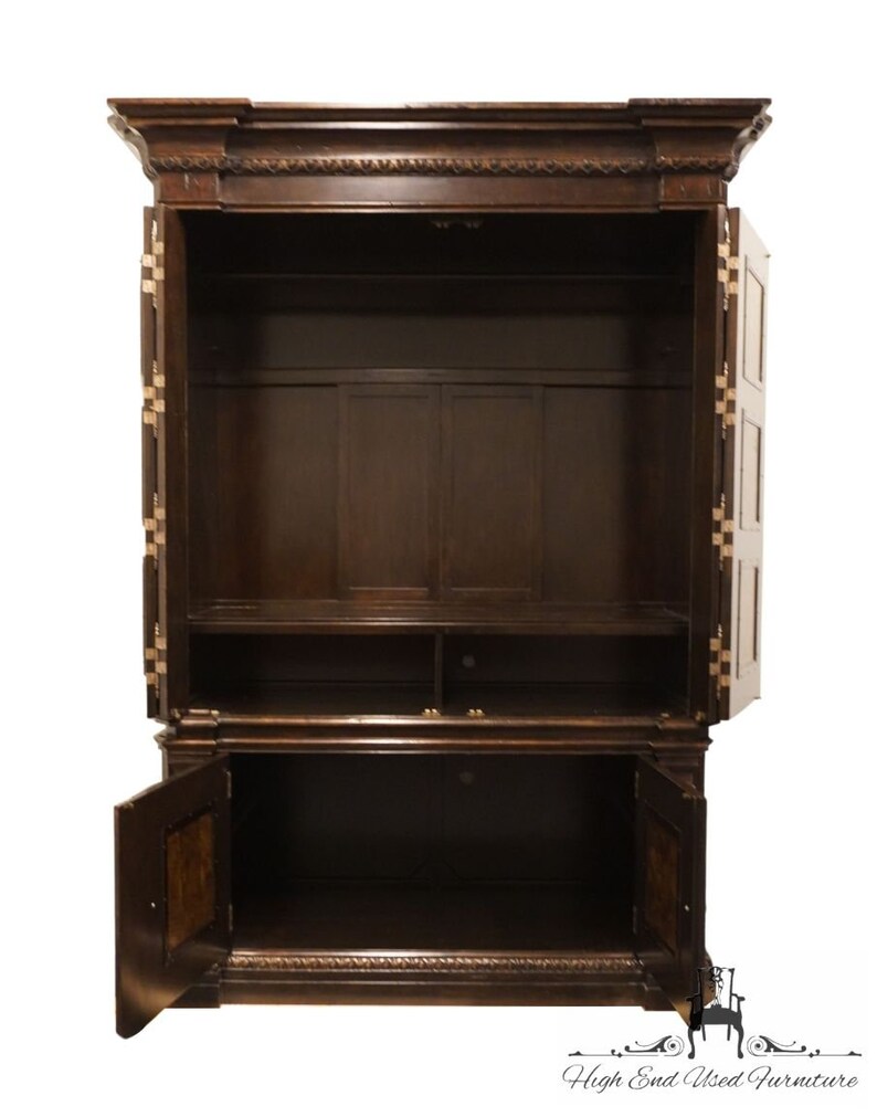 PHILIPPE LANGDON Contemporary Rustic Italian 71 Armoire / Media Cabinet w. Mirrored Doors 50100-40 image 4