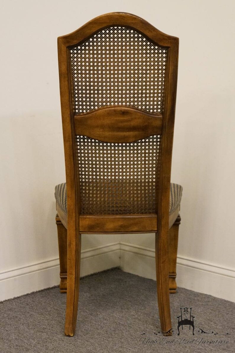 STANLEY FURNITURE Country French Fruitwood Cane Back Dining Side Chair 28-11-60