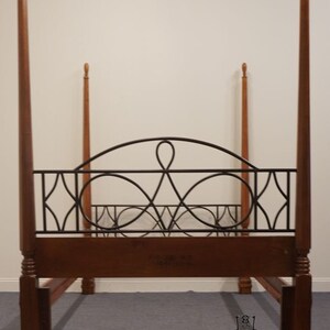 ALEXANDER JULIAN Queen Size Contemporary Modern Four Poster Bed w. Wrought Iron Detail 710-280 image 10