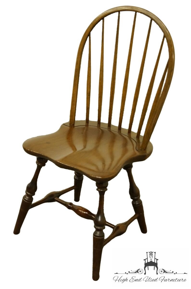 STICKLEY FURNITURE Solid Walnut Windsor Style Bow Back Accent Etsy