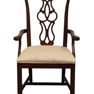 STANLEY FURNITURE Solid Cherry Traditional Chippendale Style Dining Arm Chair