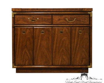 DREXEL HERITAGE Accolade Collection Italian Campaign Style 59" Flip-Top Server Buffet