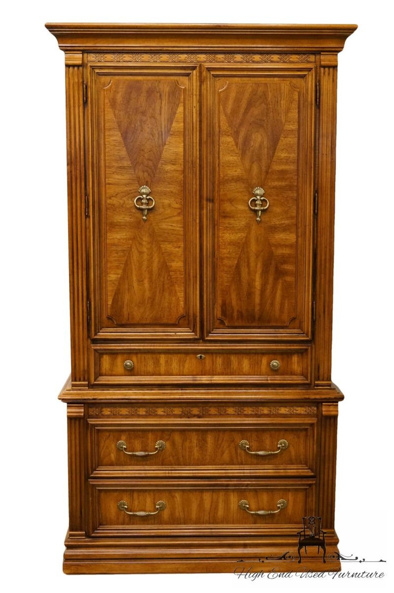 AMERICAN DREW Newport Villa Collection Italian Neoclassical Tuscan Style 41 Armoire Door Chest 132-270