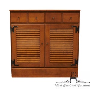 ETHAN ALLEN / BAUMRITTER Heirloom Nutmeg Maple Crp Custom Room Plan 30 Shutter Door Cabinet image 1