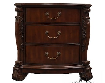 PULASKI FURNITURE Contemporary Traditional Chippendale Style 32&quot; Three Drawer Clawfoot Nightstand