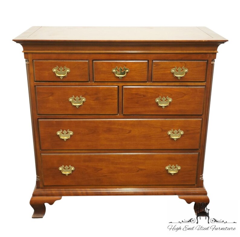 CENTURY FURNITURE Solid Cherry Traditional Style 44 Gentleman's Chest of Drawers image 1