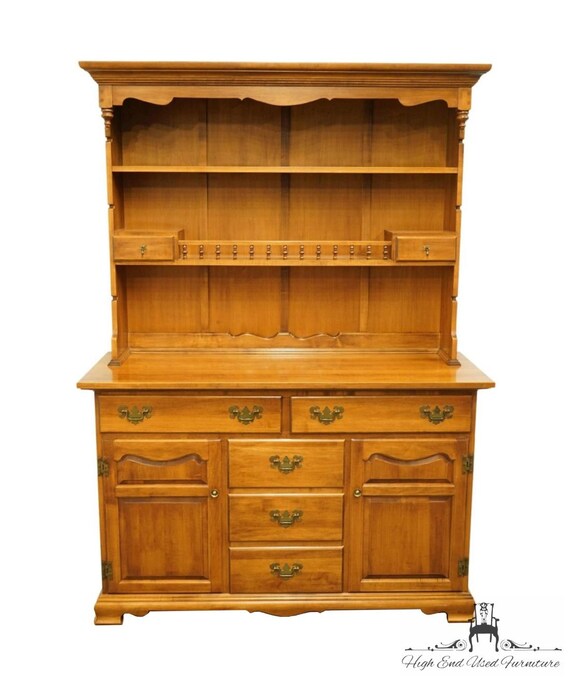 TELL CITY Solid Hard Rock Maple Colonial Early American 52 Buffet