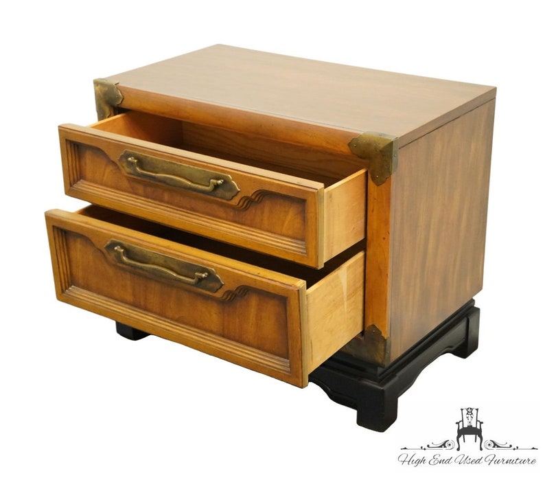 BASIC WITZ Asian Inspired Contemporary Modern Style 27 Two Drawer Nightstand image 4