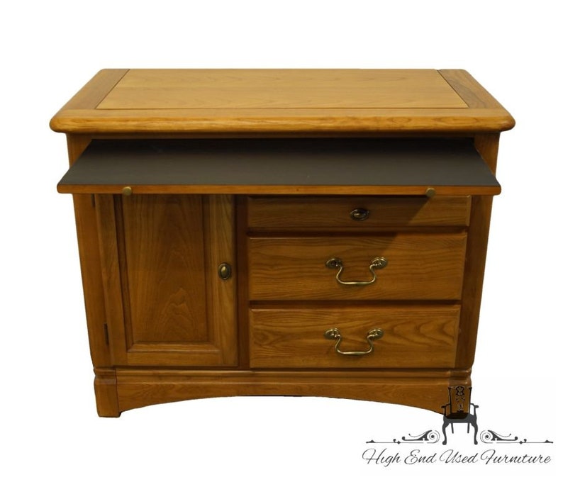 BASSETT FURNITURE Country French 38 Chest on Chest w. Mirror 2050-213 / 2050-297 / 2050-257 47 Ash Finish image 4