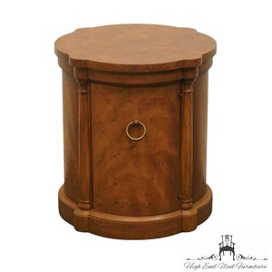 HERITAGE FURNITURE Italian Provincial Bird's Eye Maple 20 Round Accent Storage End Table 007-376 image 3