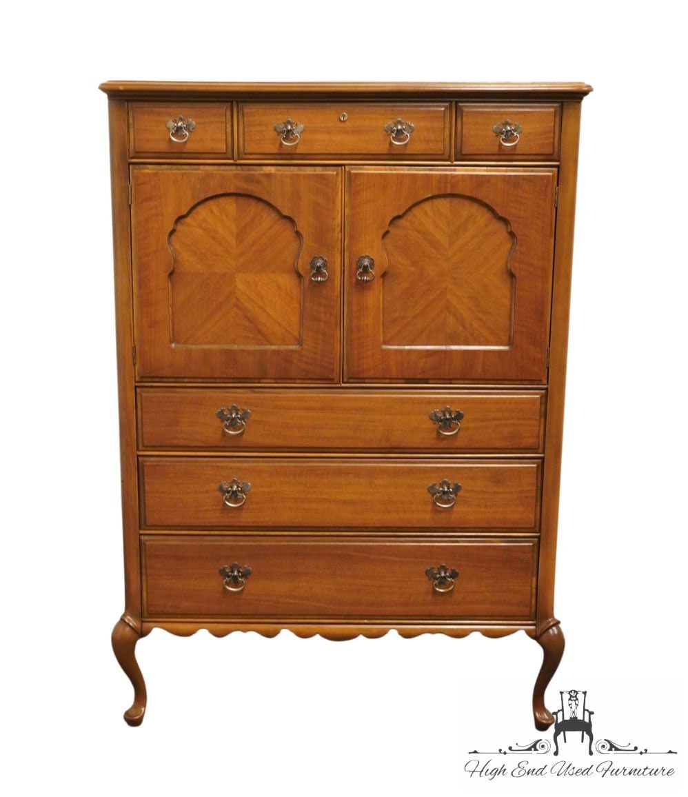 AMERICAN FURNITURE Co. Solid Walnut Country French Provincial 38" Door Chest 401