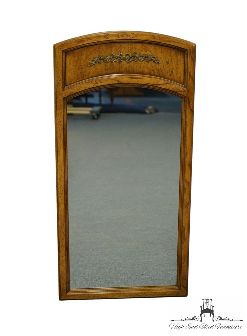 HENREDON FURNITURE Italian Provincial Solid Pecan 47x23 Dresser / Wall Mirror 4-7821 image 1