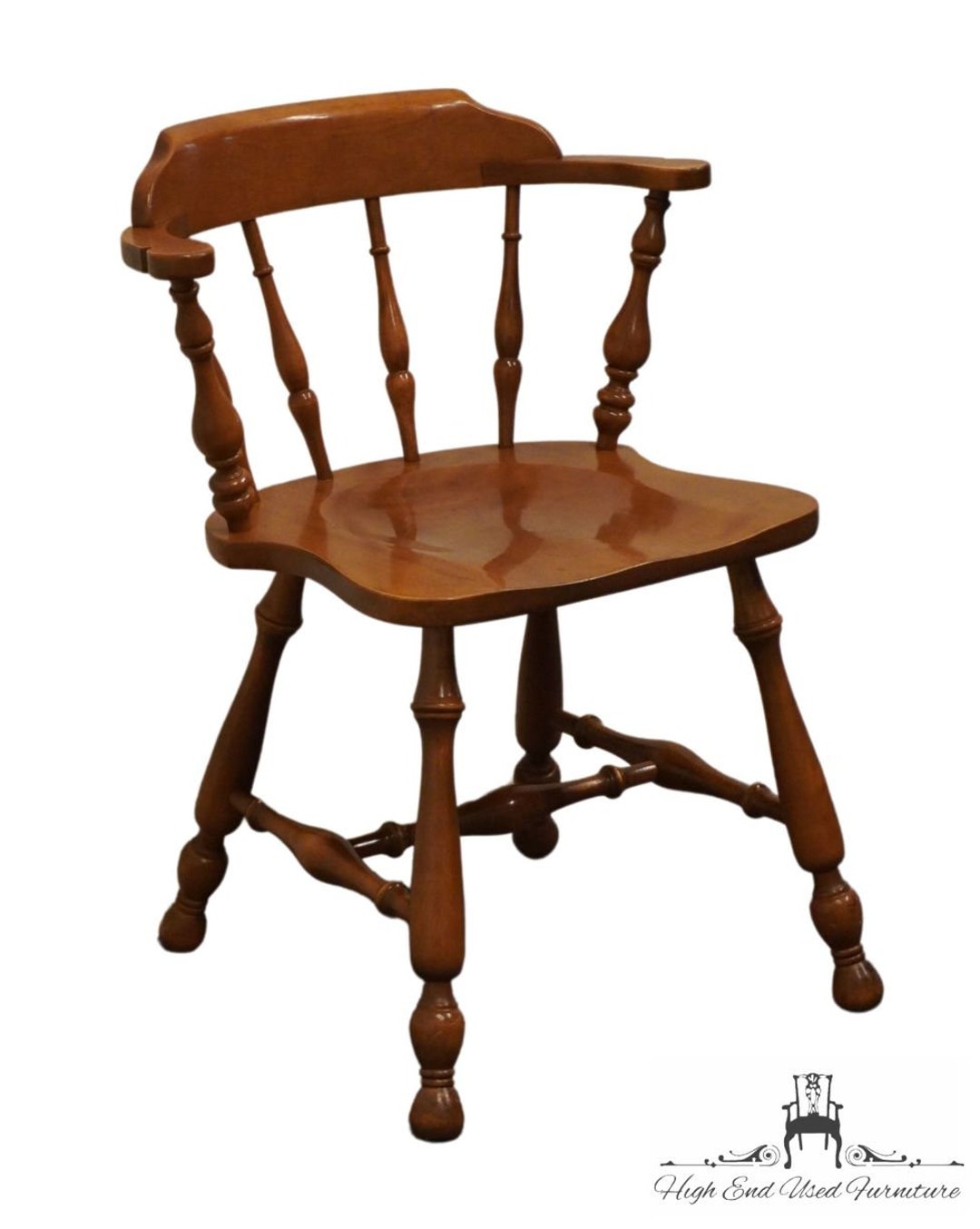 ETHAN ALLEN Heirloom Nutmeg Maple Early American Game Dining Chair 422 Etsy UK