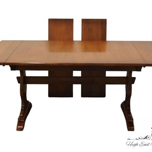 CONANT BALL Solid Hard Rock Maple Colonial Early American 92 Trestle Dining Table 2042 40101 image 7